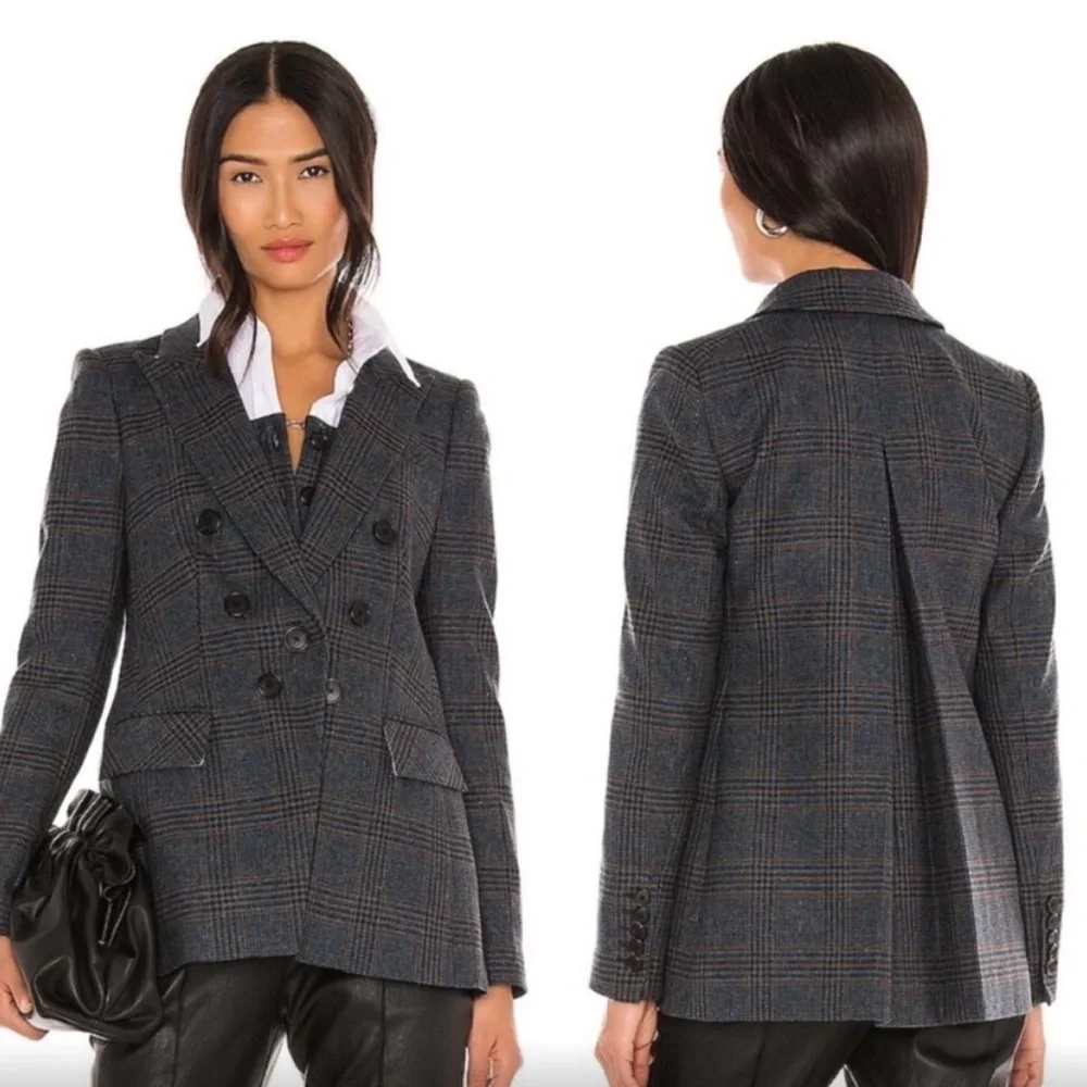 VERONICA BEARD Yareli Wool Plaid Blazer - Picture 7 of 8